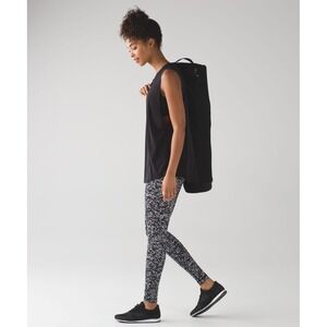 Lululemon Wunder Under Pant III Luon Iced Wave White Black Leggings Sz 4 Women's